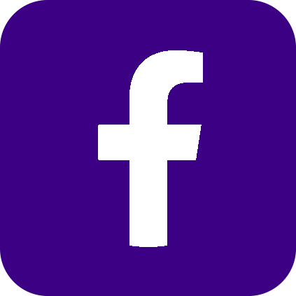 Purple icon with transparent logo of Facebook